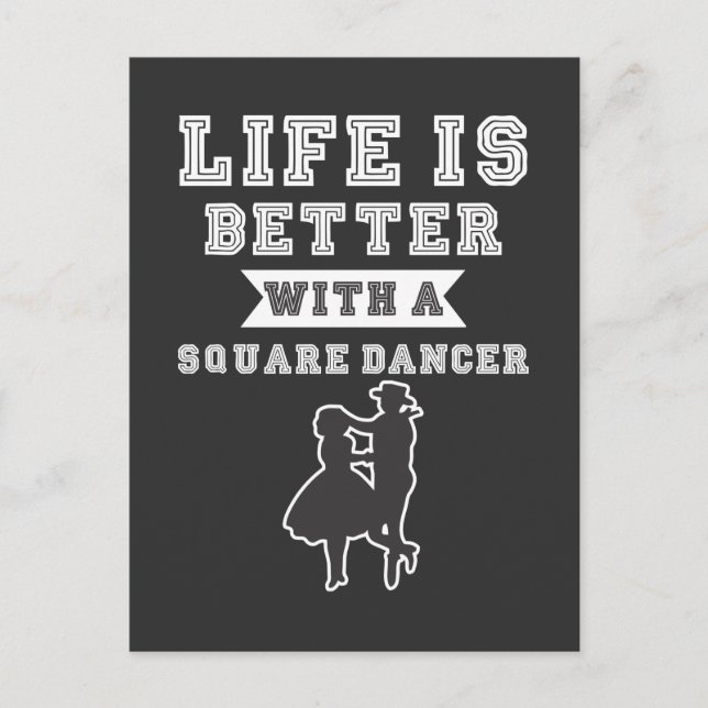 Square Dancing Couple Western Country Line Dancer Postcard (Front)