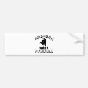Square dancing designs bumper sticker