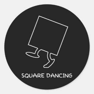 Square Dancing Enthusiast Funny Square Dancing Classic Round Sticker