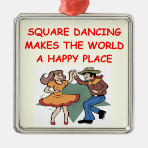 square dancing metal tree decoration