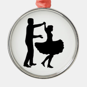 Square dancing metal tree decoration