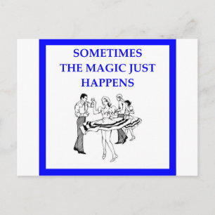 square dancing postcard
