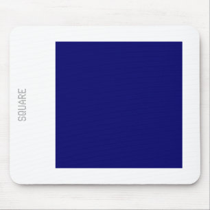 Square - Deep Navy and White Mouse Mat