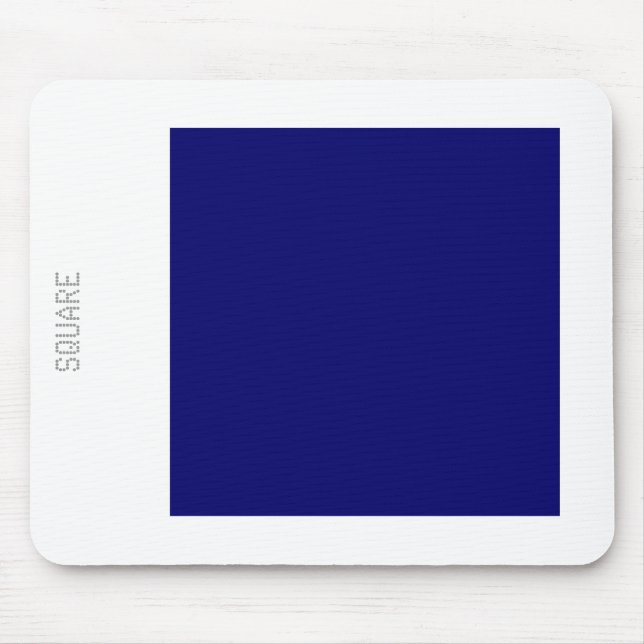 Square - Deep Navy and White Mouse Mat (Front)