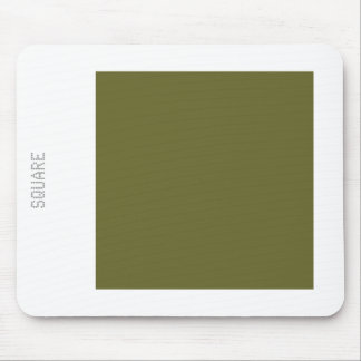 Square - Deep Olive and White Mouse Mat