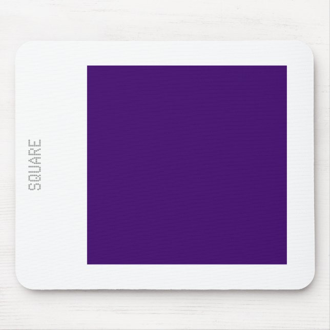 Square - Deep Purple and White Mouse Mat (Front)