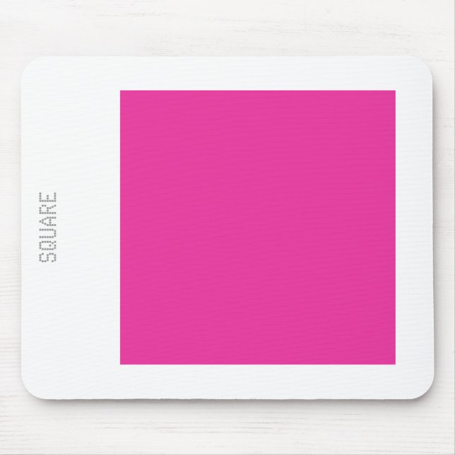 Square - Deep Rose and White Mouse Mat (Front)