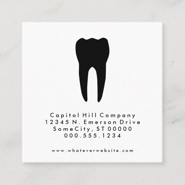 square dentist appointment reminder card (Front)