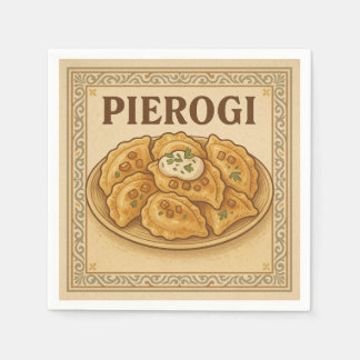 Square Design (Pierogi, Retro Style) Napkin