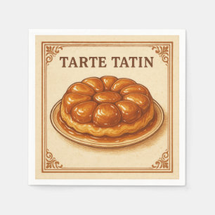 Square Design (Tarte Tatin, Retro Style) Napkin