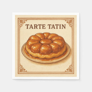 Square  Design (Tarte Tatin, Retro Style) Napkin