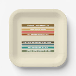 Square Dessert Plate Miami Sherbet Collection