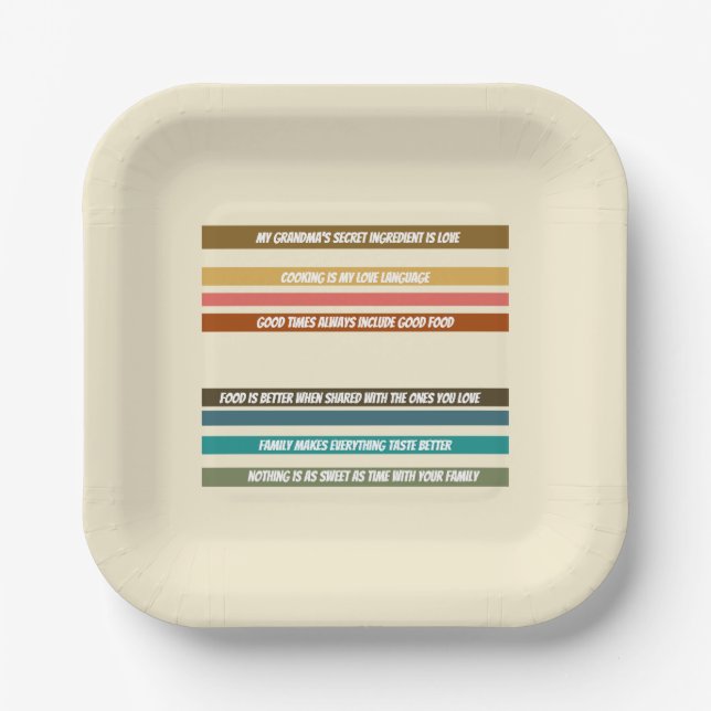 Square Dessert Plate Miami Sherbet Collection (Front)