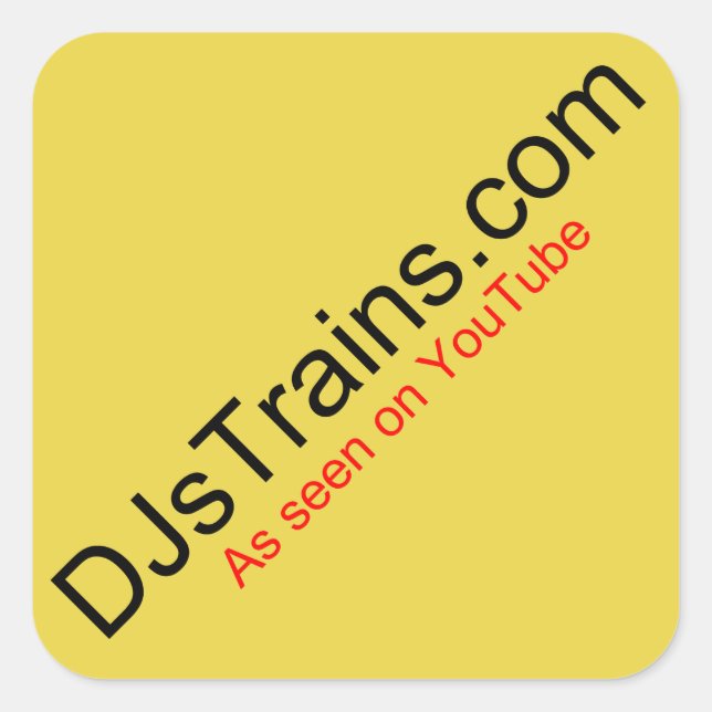 Square DJsTrains Logo stickers (Front)