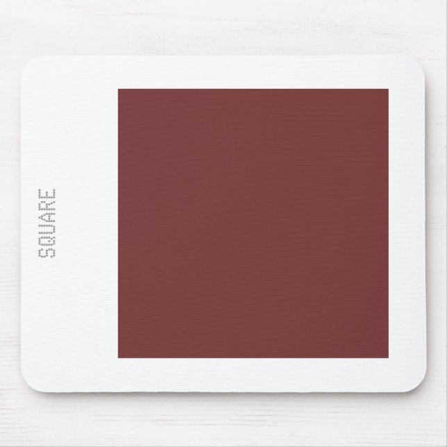 Square - Dk Brown and White Mouse Mat (Front)