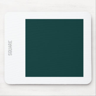 Square - Dk Green and White Mouse Mat