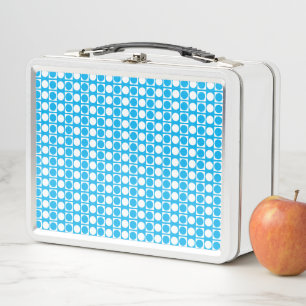 Square Dot Custom Pattern Metal Lunch Box