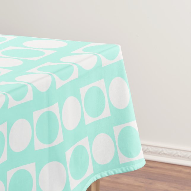 Square Dot Custom Pattern Tablecloth (In Situ)