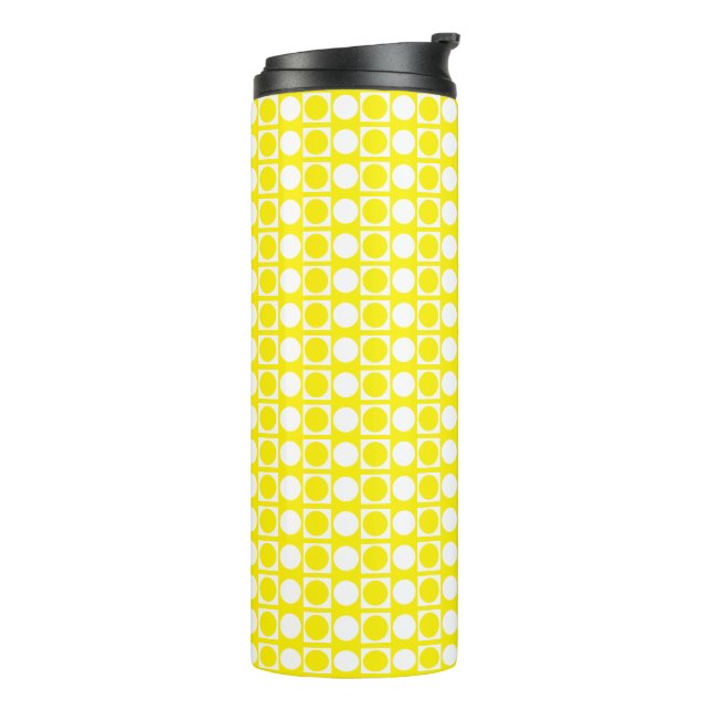 Square Dot Custom Pattern Thermal Tumbler (Rotated Left)