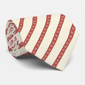 Square Double Happiness Classic Chinese Wedding Tie