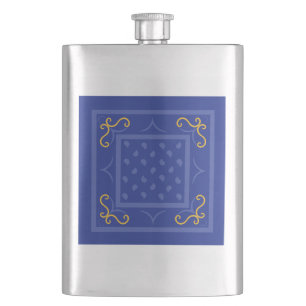 Square Drops Hip Flask