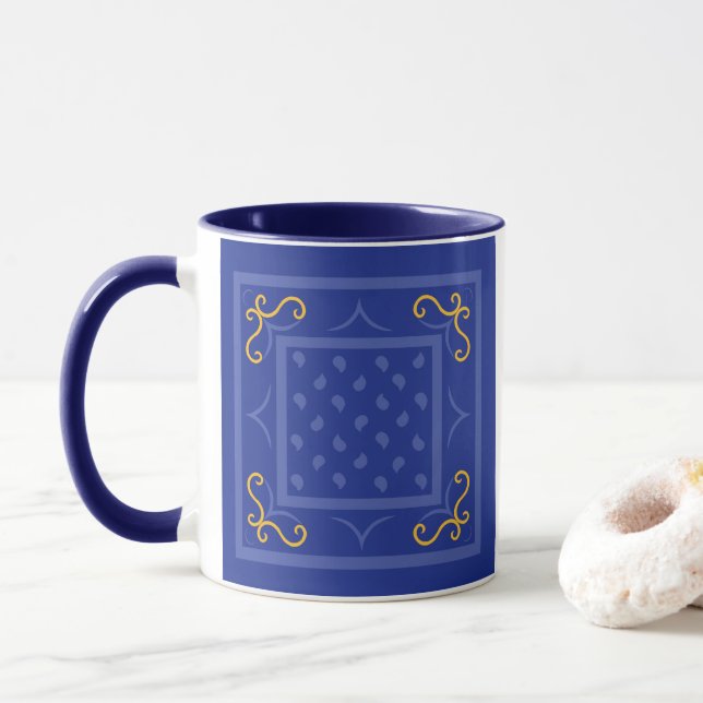Square Drops Mug (With Donut)