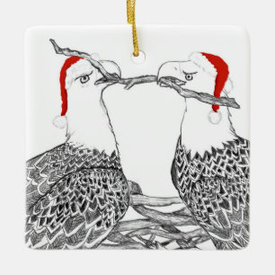 Square Eagle Santa Ornament Harriet and M15 HOME