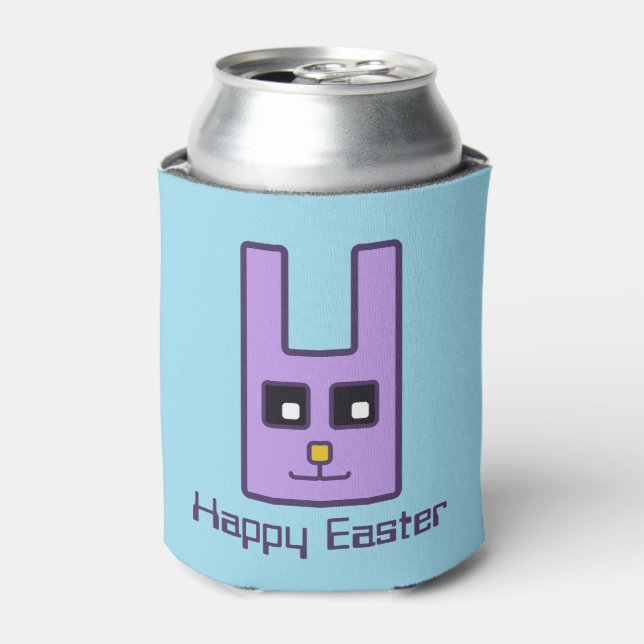Square Easter Bunny Can Cooler (Can Front)