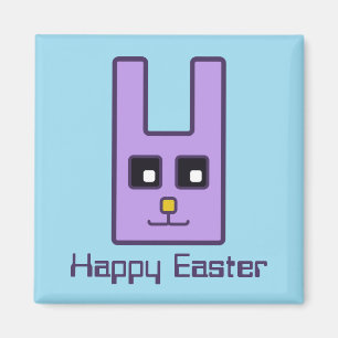 Square Easter Bunny Magnet