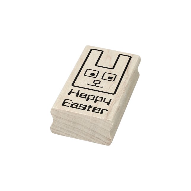 Square Easter Bunny Rubber Stamp (Stamp)