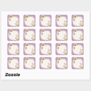 Square Easter Stickers