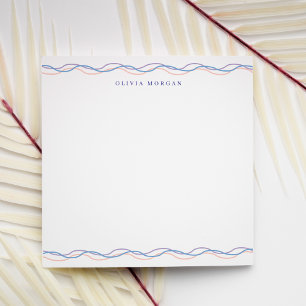Square Elegant wavy border soft pastel tones Card