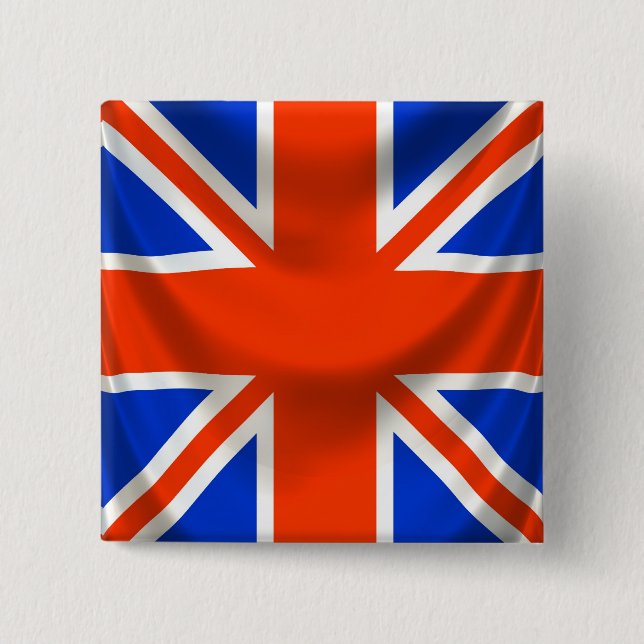 square english flag 15 cm square badge (Front)
