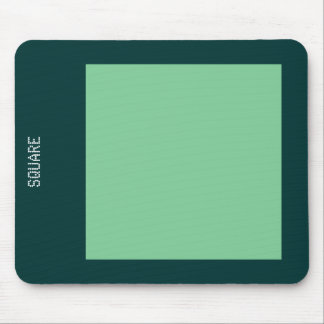 Square - Faded Green and Dk Green Mouse Mat