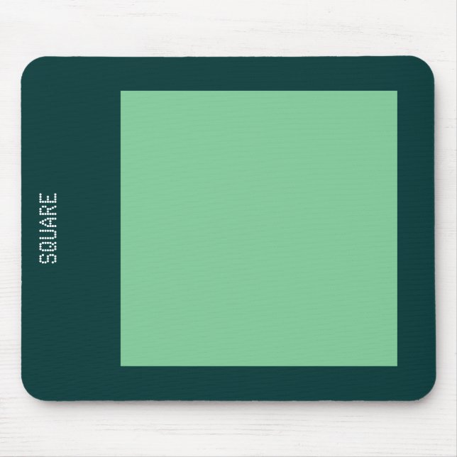 Square - Faded Green and Dk Green Mouse Mat (Front)