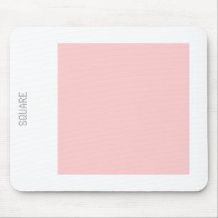 Square - Faded Pink and White Mouse Mat
