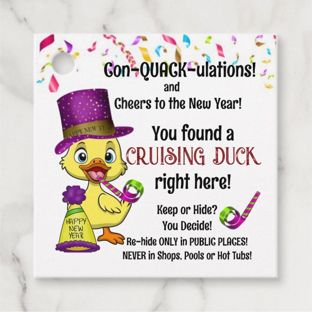 Square Favour Tags (Front)