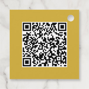 Square Favour Tags with Custom QR Code Design
