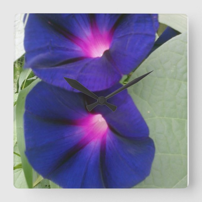 Square Floral Wall Clock (Front)