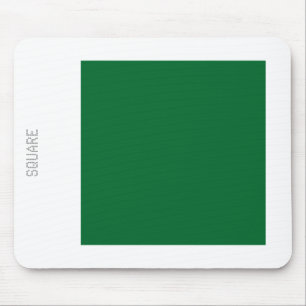 Square - Forest Green and White Mouse Mat
