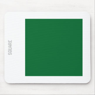 Square - Forest Green and White Mouse Mat
