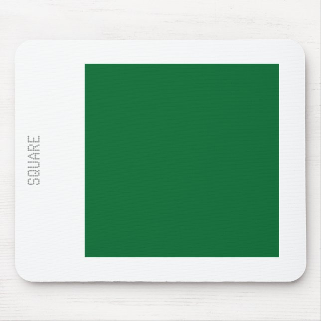 Square - Forest Green and White Mouse Mat (Front)