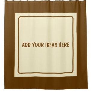 Square Frame beige + your ideas Shower Curtain