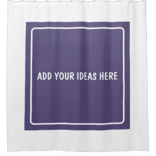 Square Frame lilac + your ideas Shower Curtain