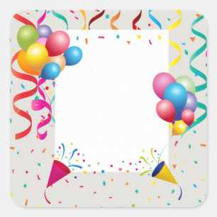 SQUARE FRAME PARTY STICKER