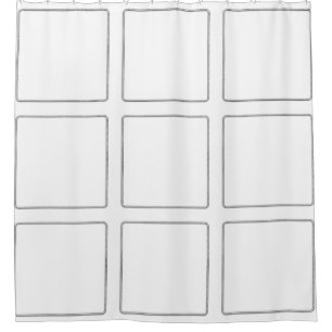 Square Frame silver + your ideas Shower Curtain