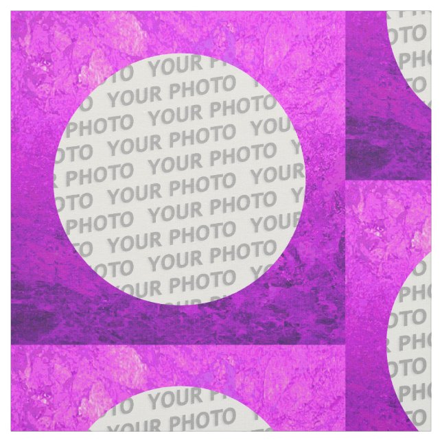 Square Frame splatter VII + your photo Fabric (Swatch)
