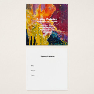 SQUARE FULL BLEED ARTISTS BUSINESS AND TITLE CARDS