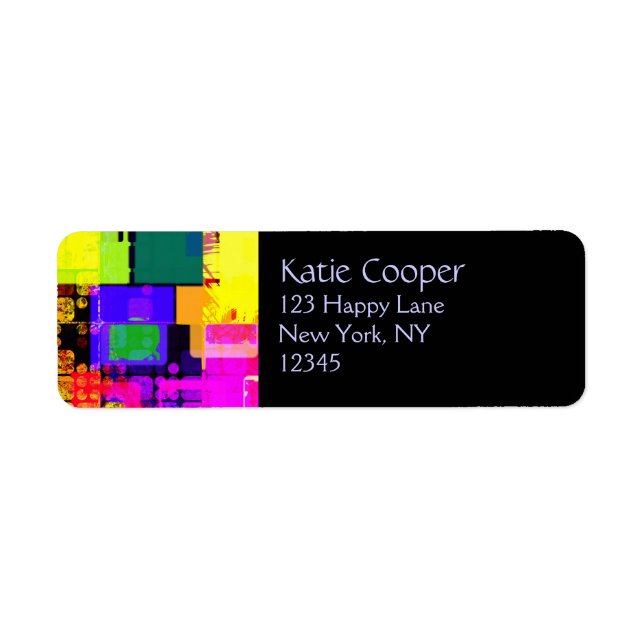Square Geometric Multicolored Patter (Front)