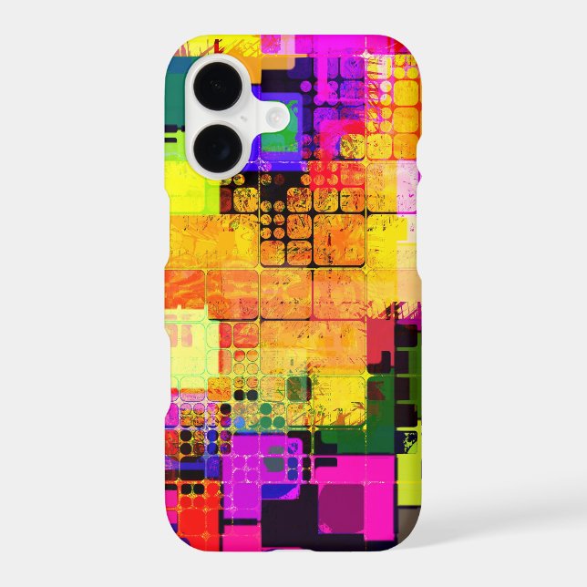 Square Geometric Multicolored Pattern (Back)